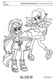 Equestria-girls boyama sayfaları